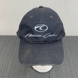 American Coach Baseball Hat Unisex OSFM Navy Gray Strapback Cap